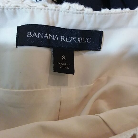 Banana Republic Cream Crochet Shorts Sz 8 - Picture 6 of 8